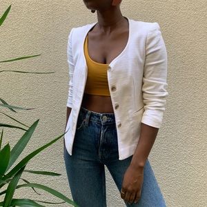 Ann Taylor Petite White Blazer